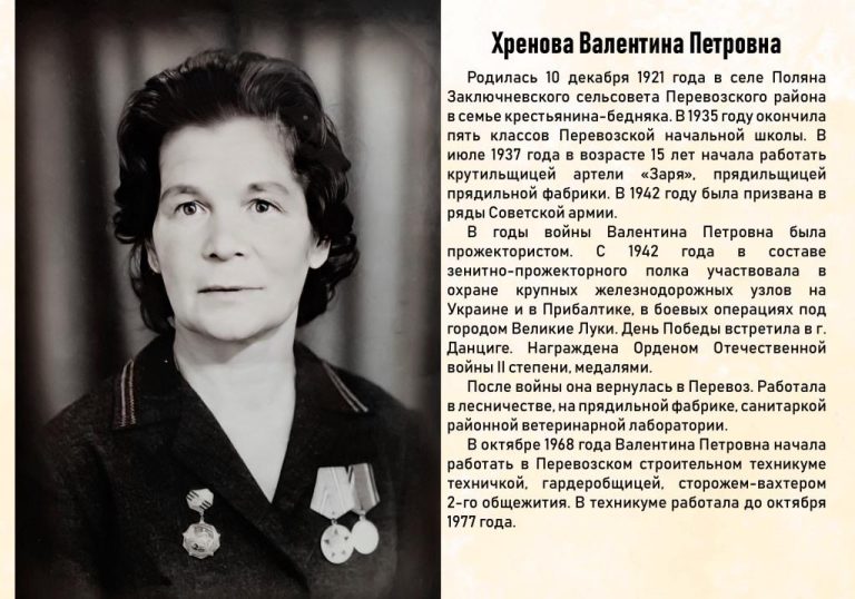 Работники колледжа – участники Великой Отечественной войны